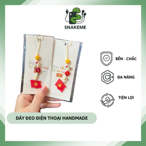 Dây đeo handmade cho điện thoại, thiết kế thủ công đẹp mắt – tiện dụng khi đi chơi, du lịch, phù hợp mọi phong cách.