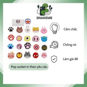 Giá đỡ điện thoại pop socket in theo yêu cầu