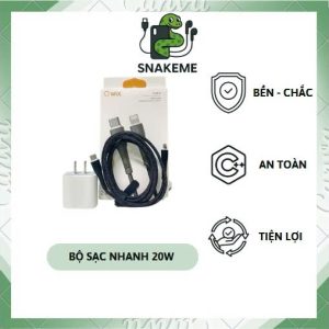 Bộ Củ Và Cáp Sạc Nhanh Bọc Dù 20W Bọc Dù Dành cho iPhone 7 Đến iPhone 14