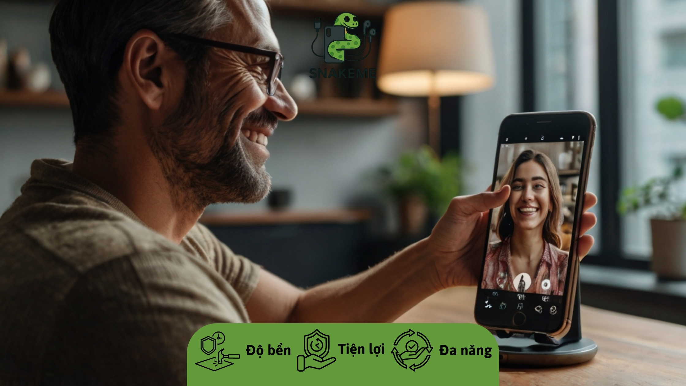 Giá đỡ điện thoại đa năng giúp giải phóng đôi tay