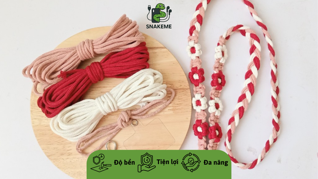 Nguyên liệu và thành phẩm dây đeo handmade đơn giản