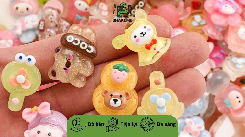 Bộ dây đeo DIY nhiều màu sắc cùng charm dễ thương 