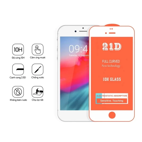Kính Cường Lực iPhone 21D, Chống Nhìn Trộm Full Màn - Ảnh 4