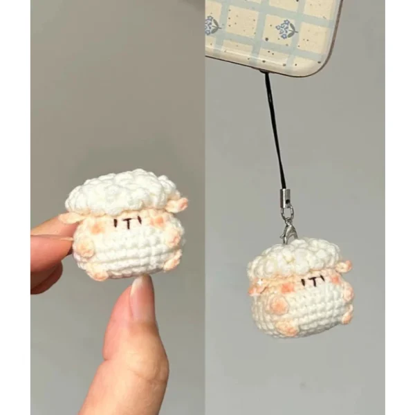 Dây đeo điện thoại len handmade móc tay phong cách vintage Snakeme - Ảnh 5