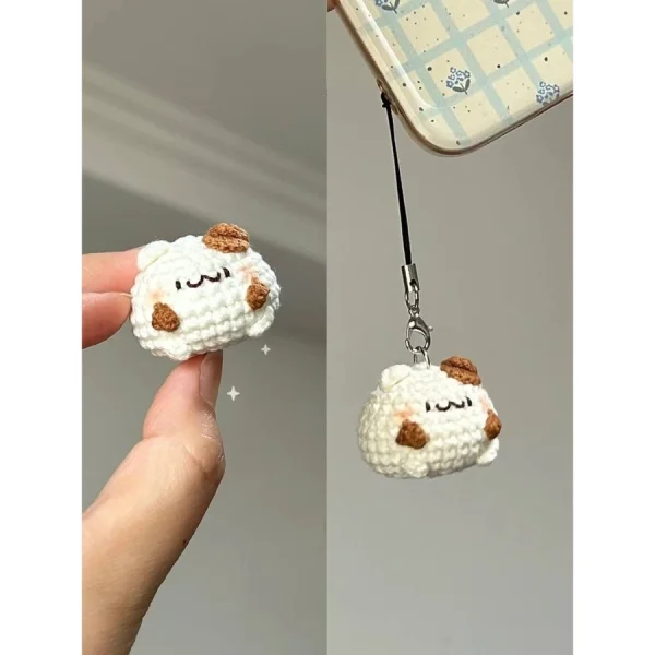 Dây đeo điện thoại len handmade móc tay phong cách vintage Snakeme - Ảnh 8
